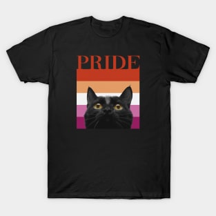 Vintage Black Cat Lesbian Pride T-Shirt